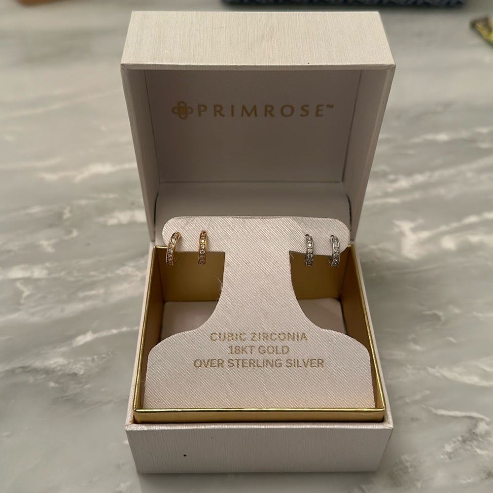 Primrose Cubic Zirconia earrings set of 2